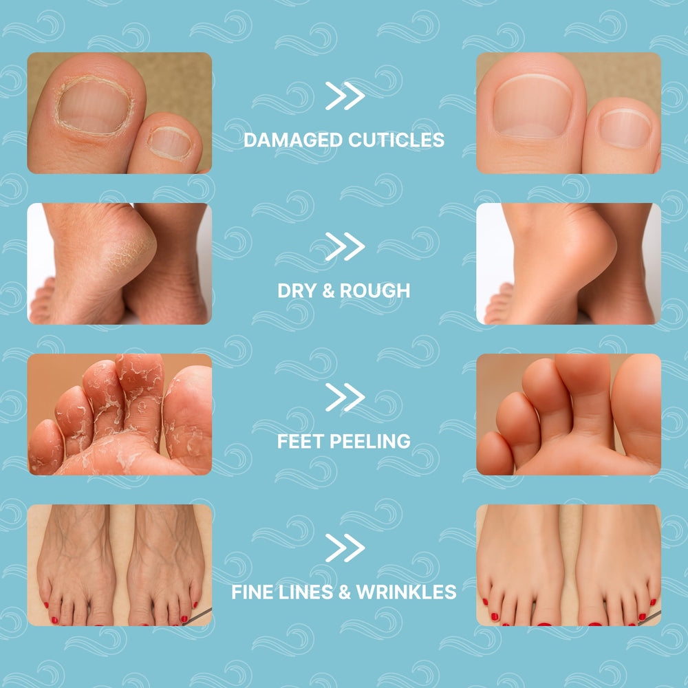 Bayside Foot Mask Moisturizing Socks on feet delivers quick hydration.
