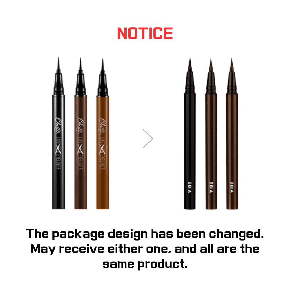 BBIA Last Pen Eyeliner swatches show rich Sharpen Brown shade.