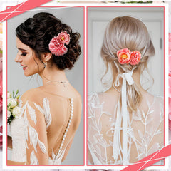 BBTO flower hair piece set, versatile for weddings, holidays, and beach parties.
