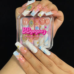 BByogooz handcrafted acrylic nails offer durable, natural-looking coverage.