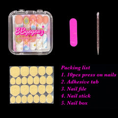 BByogooz medium-long square nails suit daily wear.