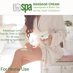 BCL SPA Lemongrass and Green Tea ingredients close-up highlighting botanicals.