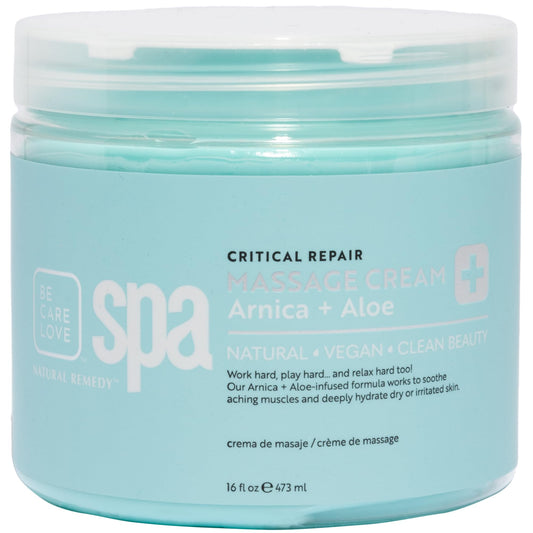 BCL Spa Critical Repair Massage Cream with Arnica for soothing muscle relief during post-workout recovery.