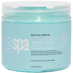 BCL Spa Critical Repair Massage Cream with Arnica for soothing muscle relief during post-workout recovery.