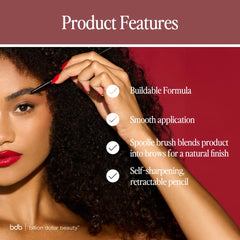 Billion Dollar Brows On Point Micro Brow Pencil universal shade swatch natural-looking fill