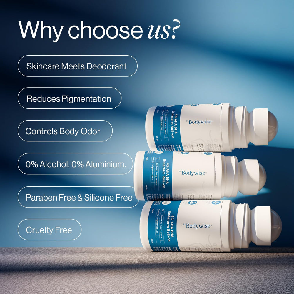 Be Bodywise Deodorant Roll On application ball enables smooth, mess-free use.