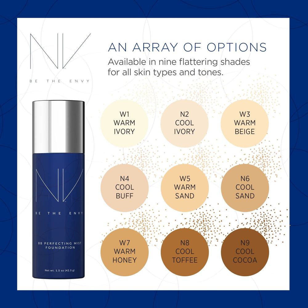 BE THE ENVY NV BB Perfecting Mist Foundation plant-based polypeptides and botanicals