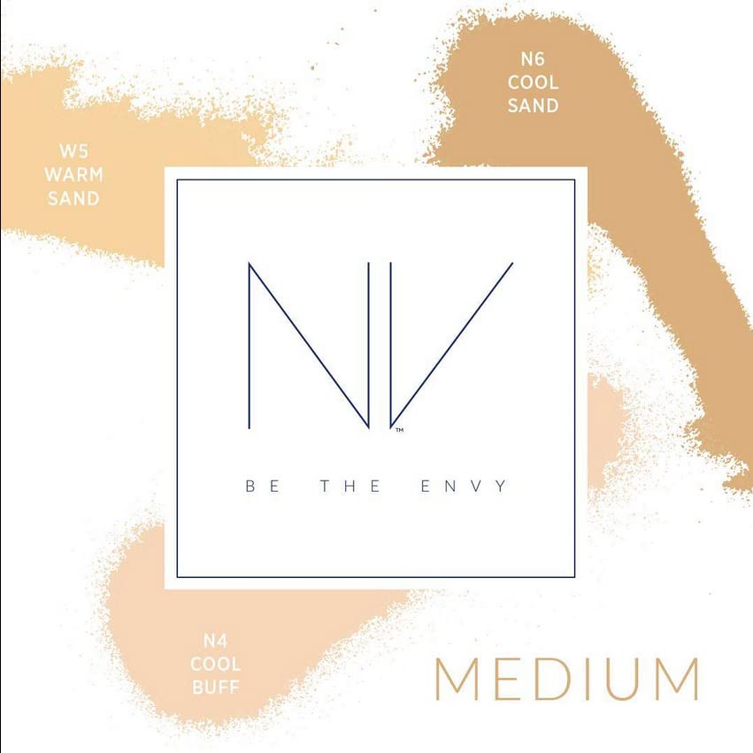 BE THE ENVY NV Perfecting Mist Foundation vitamins A, D, E on label