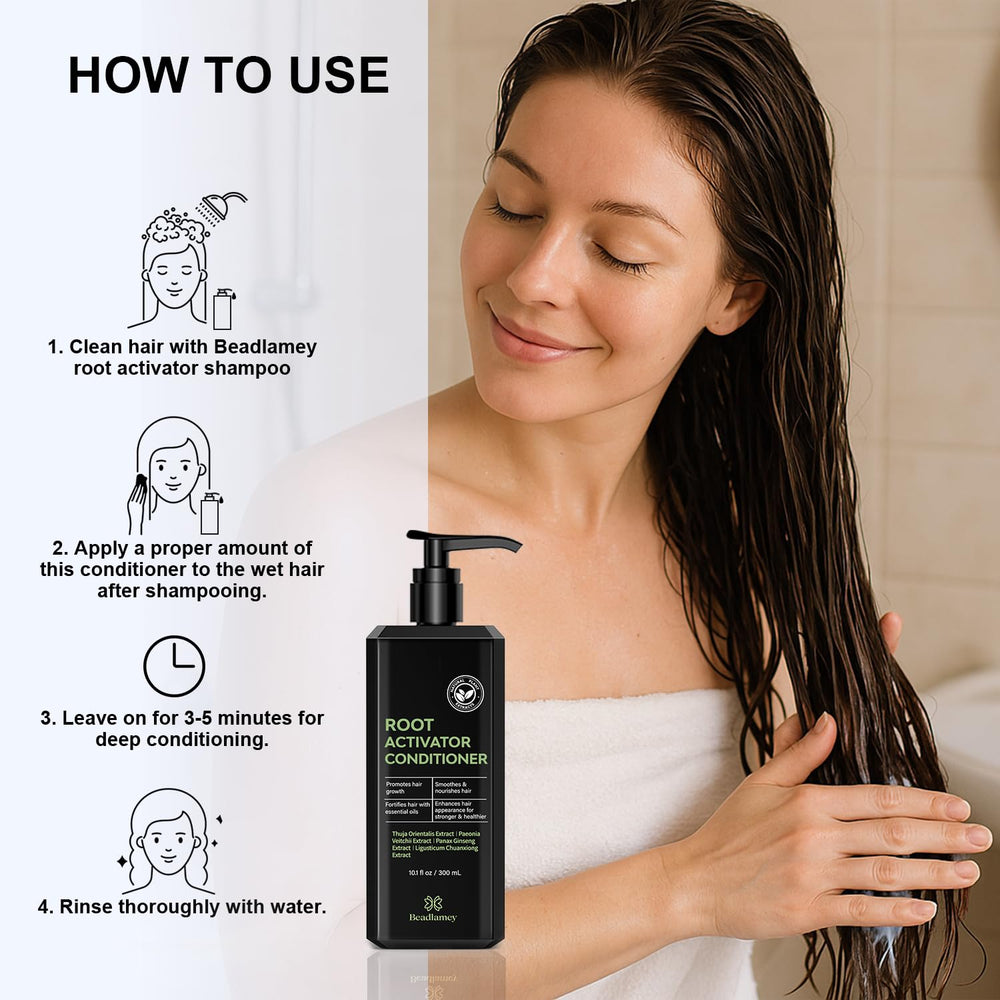 Beadlamey Root Activator Conditioner hair finishing shine result