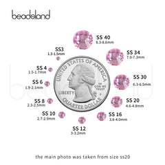 BEADSLAND high-quality rhinestones with flat back for smooth application.