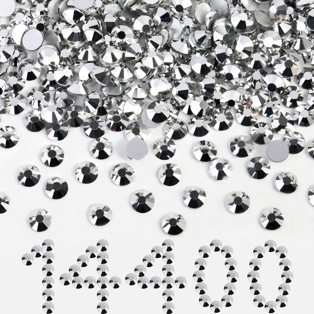 Beadsland flatback rhinestones bulk SS10 2.7-2.9mm for nails and crafts.