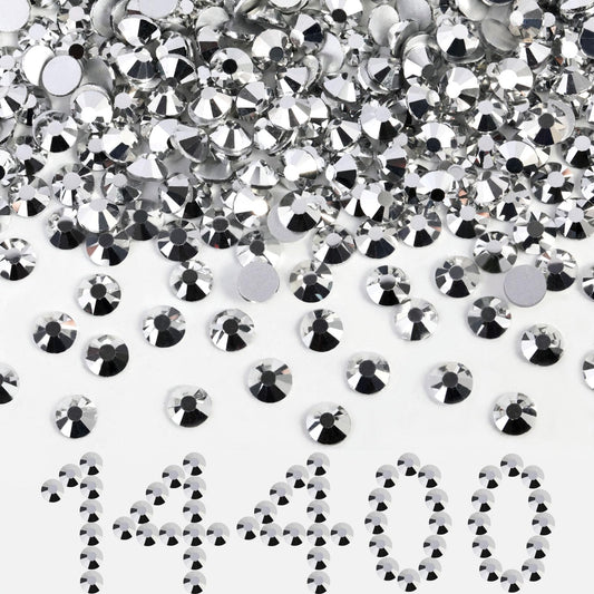 Beadsland flatback rhinestones bulk SS10 2.7-2.9mm for nails and crafts.