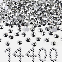 Beadsland flatback rhinestones bulk SS10 2.7-2.9mm for nails and crafts.
