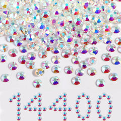 Beadsland flatback rhinestones for nails and crafts with glass sparkle and AB shine.
