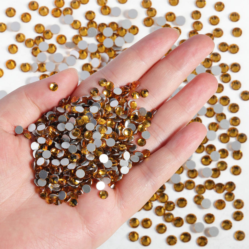 Beadsland glass rhinestones topaz SS10 flatback ideal for DIY decoration