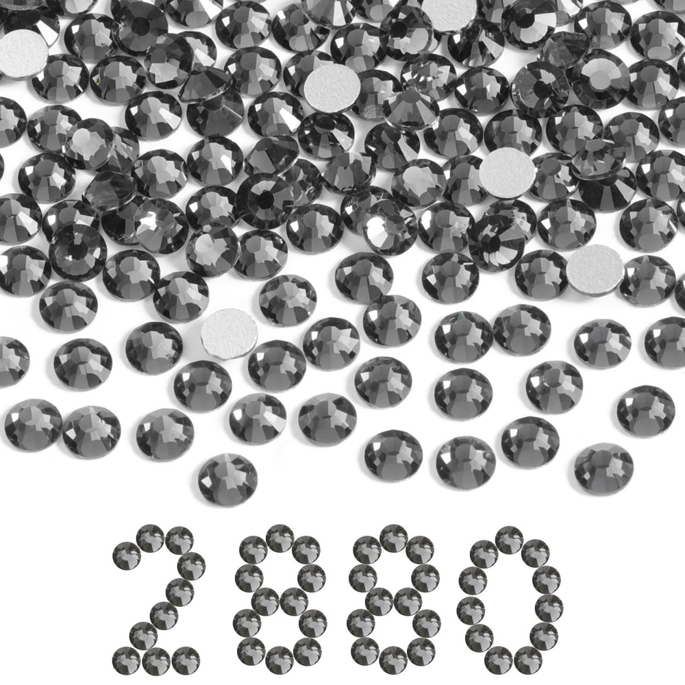 Beadsland flatback gray rhinestones for precise nail art and crafts