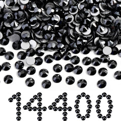 Beadsland jet hematite flatback rhinestones, 2.7–2.9 mm, for nails and crafts.