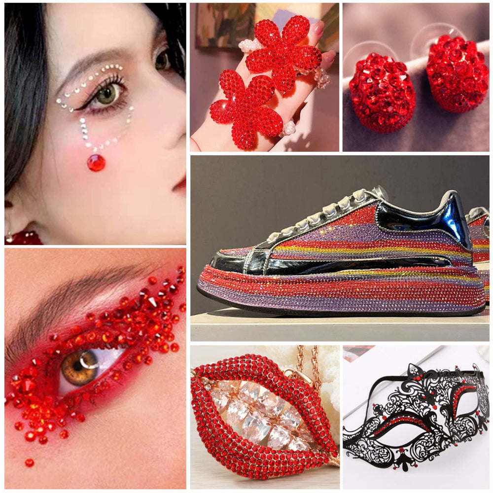 Beadsland light Siam rhinestones add sparkle to crafts and outfits