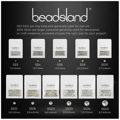 BEADSLAND non-hotfix rhinestones, glue-required for versatile surfaces.
