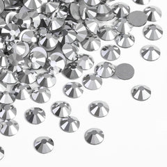Beadsland SS20 flatback rhinestones close-up showing silver hematite sparkle for nails
