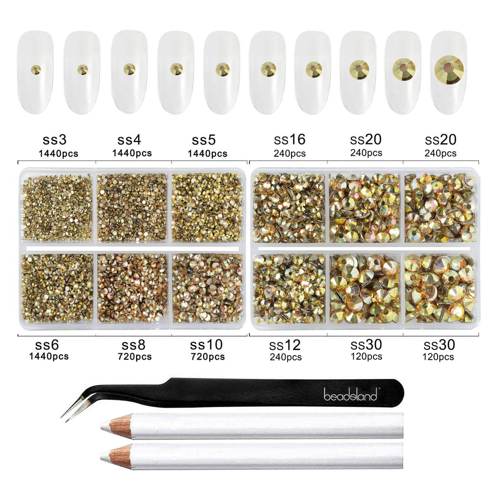 Beadsland wax pencil and tweezers set for easy rhinestone placement