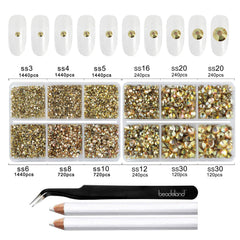 Beadsland wax pencil and tweezers set for easy rhinestone placement