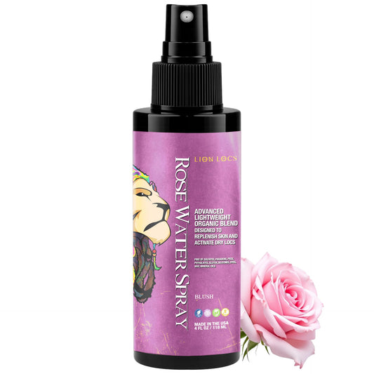 Beard Gains Lion Locs Rosewater Spray bottle for on-the-go hydration