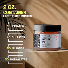 Beardbrand Hair styling paste flexible hold on hair for shaping.