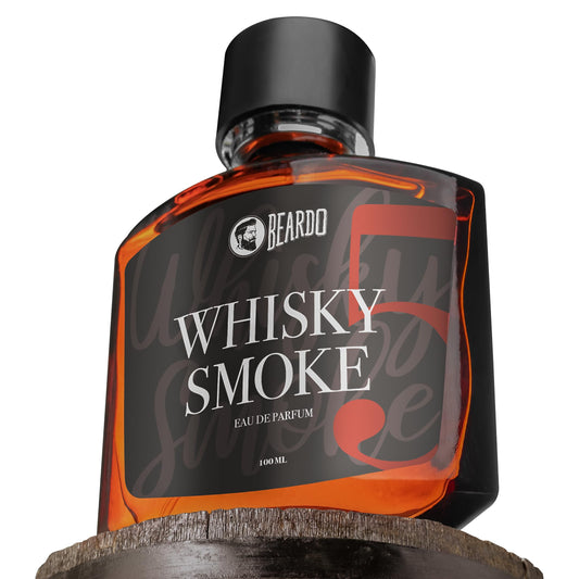 Beardo Whisky Smoke bottle front view highlighting bold masculine scent for evenings.
