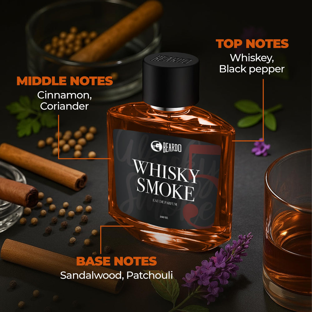 Beardo Whisky Smoke with cinnamon detail ideal for confident nights out.