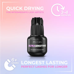 Beau Lashes fast-drying glue for efficient lash extensions