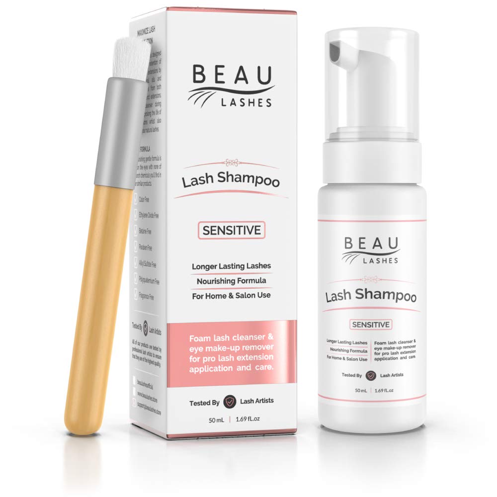 Beau Lashes ISO-certified quality seal on label for trust