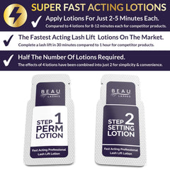 Beau Lashes two-step lash lift lotion simplifies the lift process