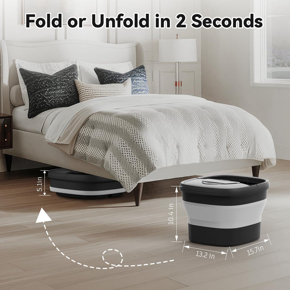 Beaumoi foldable foot spa compact design fits small spaces.