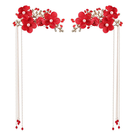 Beaupretty rose-wreath hairpin for elegant wedding hairstyle