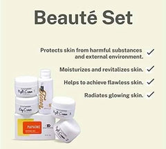 Beautederm Beaute Set with Sealed Sticker during product application.