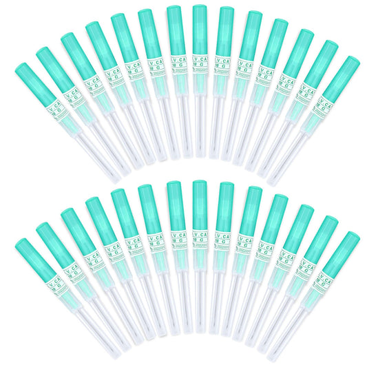 Beautidots 50pcs 18G catheter piercing needles pack for versatile professional or at-home piercings.