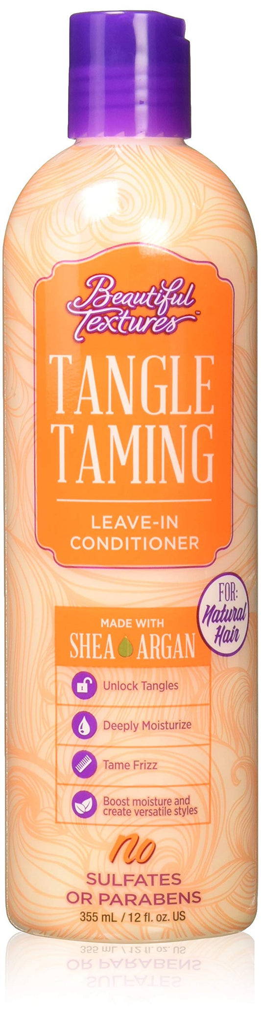 Beautiful Textures Tangle Taming leave-in bottle close-up for detangling and moisture