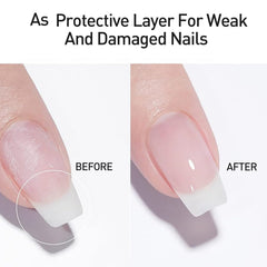 Beautilux Rubber Base demonstrates strong adhesion gripping the nail surface.