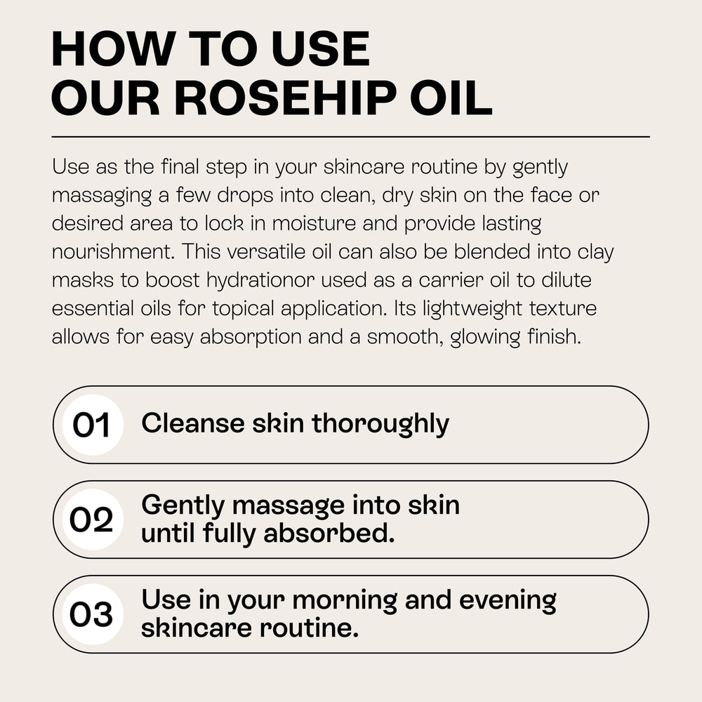 Dropper-ready Beauts Rosehip Seed Oil for precise daily use.