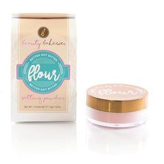 Beauty Bakerie Flour Setting Powder compact close-up for a smooth matte finish