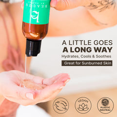 Beauty by Earth Aloe Vera Gel used as a hair mask to lock in moisture.