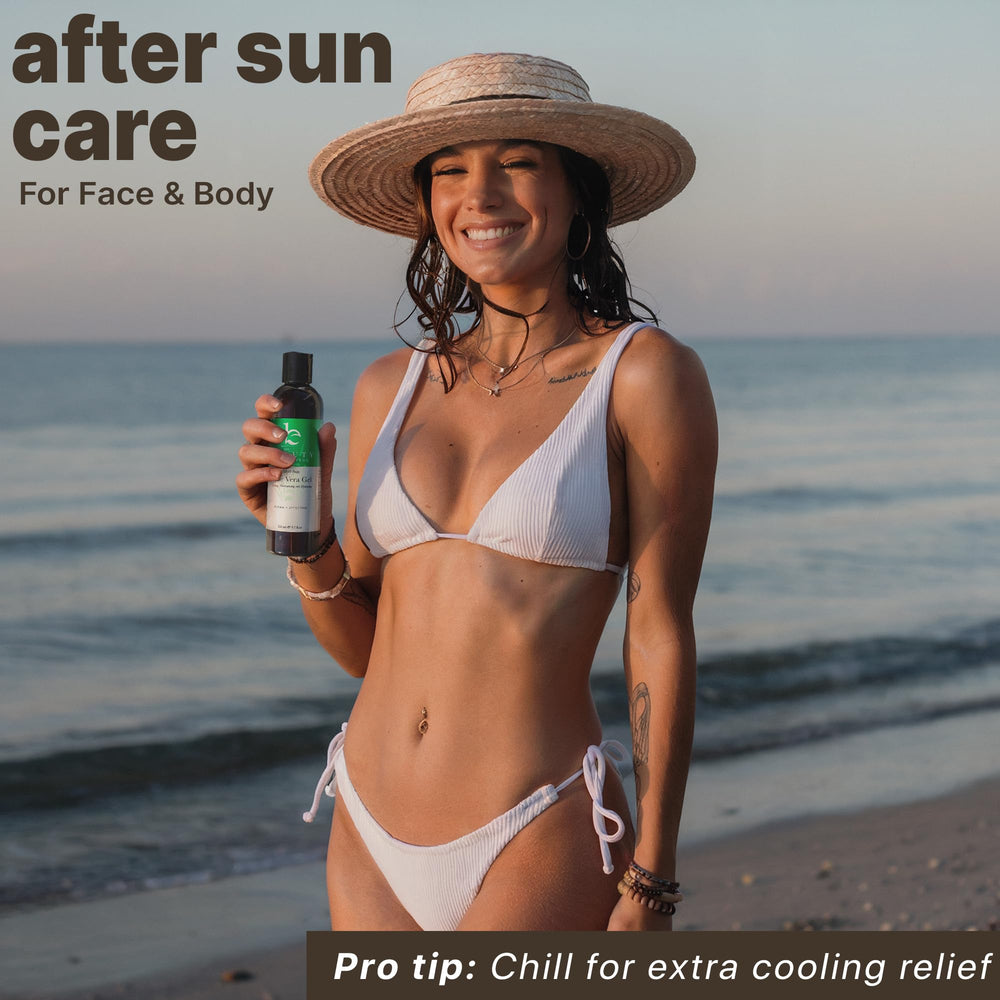 Beauty by Earth Aloe Vera Gel on skin with a soft, non-sticky finish.