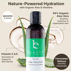 Beauty by Earth Aloe Vera Gel USA-made badge on packaging.