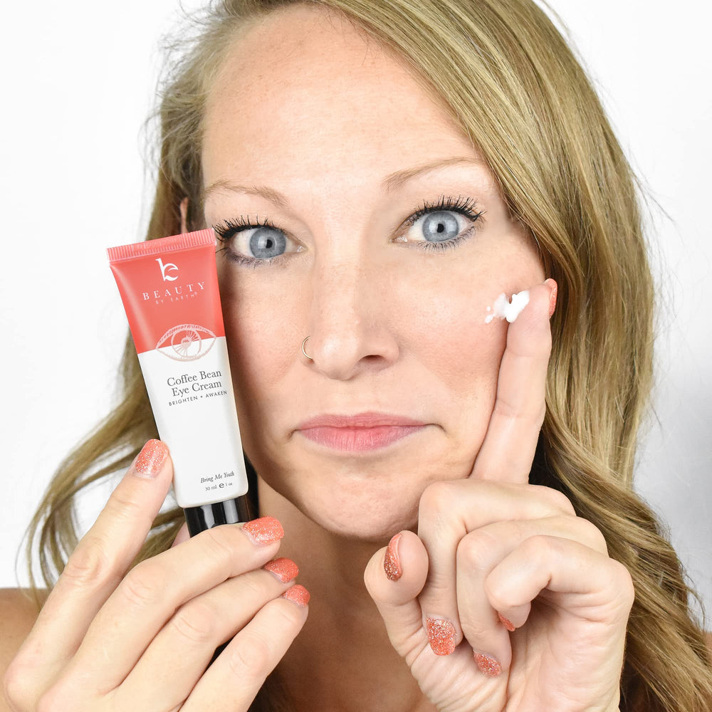 Beauty by Earth bottle with pump demonstrates easy dispensing