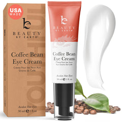 Beauty by Earth caffeine eye cream tube brightens under-eye area