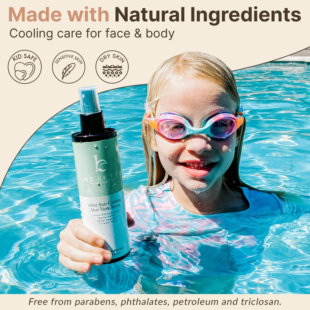 Beauty by Earth cucumber chamomile peppermint spray refreshing after sun care