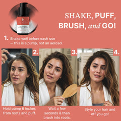Beauty by Earth roots-application image highlights fast blend and lift.