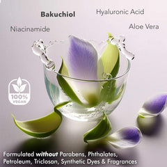 Beauty by Earth even-tone glow suggests brightened complexion with bakuchiol