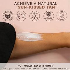Beauty by Earth face mitt for precise, gentle tanning on the face.
